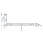 vidaXL Cadre de lit métal sans matelas et tête de lit blanc 183x213 cm