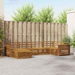vidaXL Ensemble de canapés d'extérieur 6 Pièces Naturel