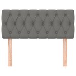 vidaXL Tête de lit Gris foncé 90x7x78/88 cm Tissu
