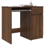 vidaXL Bureau chêne marron 86x49x76 cm bois d'ingénierie