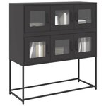 vidaXL Buffet noir 100 5x39x107 cm acier laminé à froid
