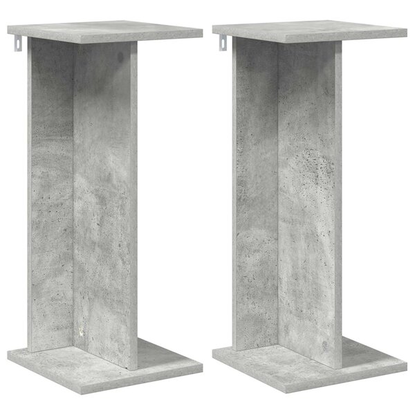vidaXL Support de Plante 2 pièces Gris béton 25 x 25 5 x 60 5 cm