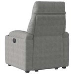vidaXL Fauteuil inclinable électrique gris foncé tissu microfibre