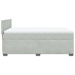 vidaXL Sommier à lattes de lit et matelas Gris clair 140x190cm Velours