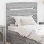 vidaXL Tête de lit Gris Sonoma 80 cm Bois d'ingénierie