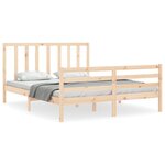 vidaXL Cadre de lit sans matelas 160x200 cm bois massif de pin