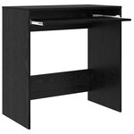 vidaXL Bureau d'ordinateur Chêne noir Panneau de particules Compact