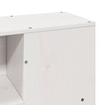 vidaXL Lit bibliothèque sans matelas blanc 140x190 cm bois pin massif