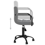 vidaXL Chaise pivotante de bureau Gris foncé Velours
