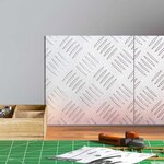 vidaXL Nez de marche Carré 2 Pièces Argenté 20 x 20 cm Aluminium