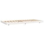 vidaXL Cadre de lit sans matelas blanc 90x200 cm bois de pin massif