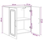 vidaXL Armoire Murale 59 x 31 x 60 cm Bois d'ingénierie Gris béton