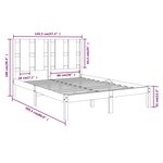 vidaXL Cadre de lit Bois de pin massif 140x200 cm