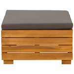 vidaXL Pouf de Jardin Bois d'Acacia Massif Marron