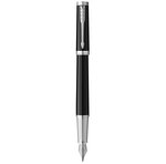 Stylo plume PARKER INGENUITY  Noir  Finition chromée  Plume Moyenne  cartouche d'encre noire  coffret cadeau