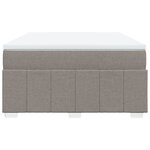 vidaXL Sommier à lattes de lit avec matelas Taupe 140x190 cm Tissu