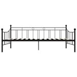 vidaXL Cadre de lit de repos sans matelas noir métal 90x200 cm