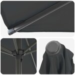 vidaXL Parasol de jardin avec base 200 x 300 cm Polyester