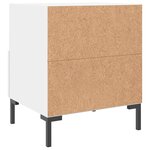 vidaXL Tables de chevet 2 Pièces blanc 40x35x47 5 cm bois d’ingénierie