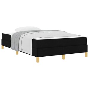 vidaXL Lit à ressorts avec matelas Noir 120 x 200 cm tissu