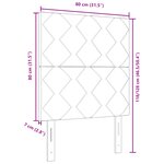 Tête de lit vidaXL Design Bloques Losanges Crème 80 cm Tissu