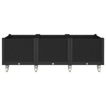 vidaXL Jardinière à roulettes noir 150x80x54 cm PP