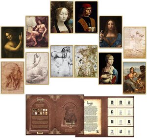 Monnaie DA VINCI MASTERPIECES Leonardo da Vinci Set 12 Or 3000 Francs Chad (PRÉCOMMANDE)