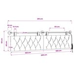 vidaXL Tête de lit suspendue Avec lumière LED Crème Velours