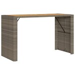 vidaXL Ensemble de bar de jardin 5 Pièces sans coussins gris poly rotin