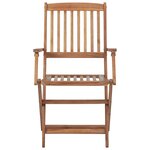 vidaXL Chaises pliables de jardin lot de 6 avec coussins Bois d'acacia