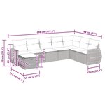 vidaXL Salon de jardin avec coussins 8 Pièces beige résine tressée