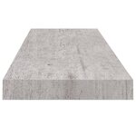 vidaXL Étagères murales flottantes 2 Pièces gris béton 80x23 5x3 8 cm MDF