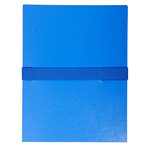 Chemise dos extensible balacron sangle scratch avec Rabat en pied de page 24 x 32 Bleu EXACOMPTA