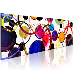 Tableau - rainbow circles l x h en cm 135x45