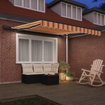 vidaXL Auvent Rétractable Jaune et Orange 300 x 250 cm tissu