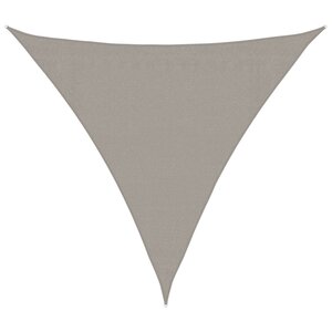 vidaXL Voile d'ombrage 160 g/m² triangulaire gris clair 3x3x3 m PEHD