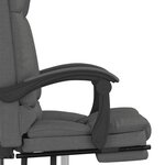 vidaXL Fauteuil de massage inclinable de bureau Gris foncé Tissu