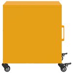 vidaXL Tables de chevet 2 Pièces jaune moutarde 36x39x43 5 cm acier