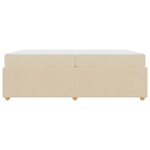vidaXL Cadre de lit avec matelas Crème 200 x 200 cm tissu