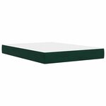 vidaXL Cadre de lit avec tête de lit Vert foncé 140 x 190 cm Velours