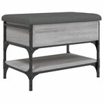 vidaXL Banc à chaussures sonoma gris 62x42x45 cm bois d'ingénierie