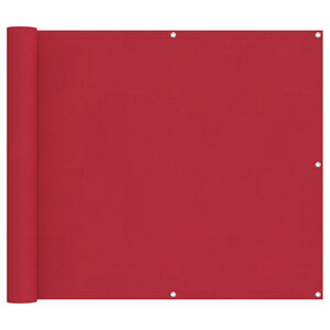vidaXL Écran de balcon 100 x 500 cm Tissu Oxford Rectangulaire Rouge