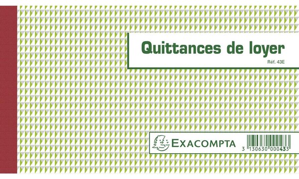 Manifold 'Quittances de loyer', 125 x 210 mm EXACOMPTA