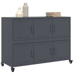 vidaXL Buffet anthracite 100 5x39x72 cm acier