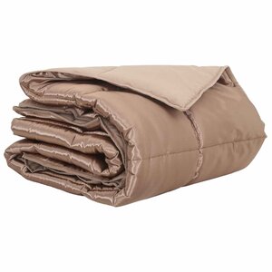 vidaXL Duvet d'été simple Doré 220 x 135 cm Satin et Microfibre