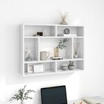 vidaXL Étagère murale Blanc 75x16x55 cm Bois d’ingénierie