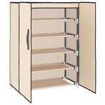 vidaXL Armoire à chaussures Crème 60x28x90 cm Tissu