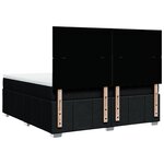vidaXL Sommier à lattes de lit avec matelas Noir 180x200 cm Tissu