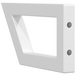 vidaXL Supports d'étagères pour lavabo 2 Pièces blanc trapèze acier