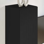 vidaXL Meuble TV mural 2 Pièces Noir 30 x 31 x 60 cm Bois d'ingénierie